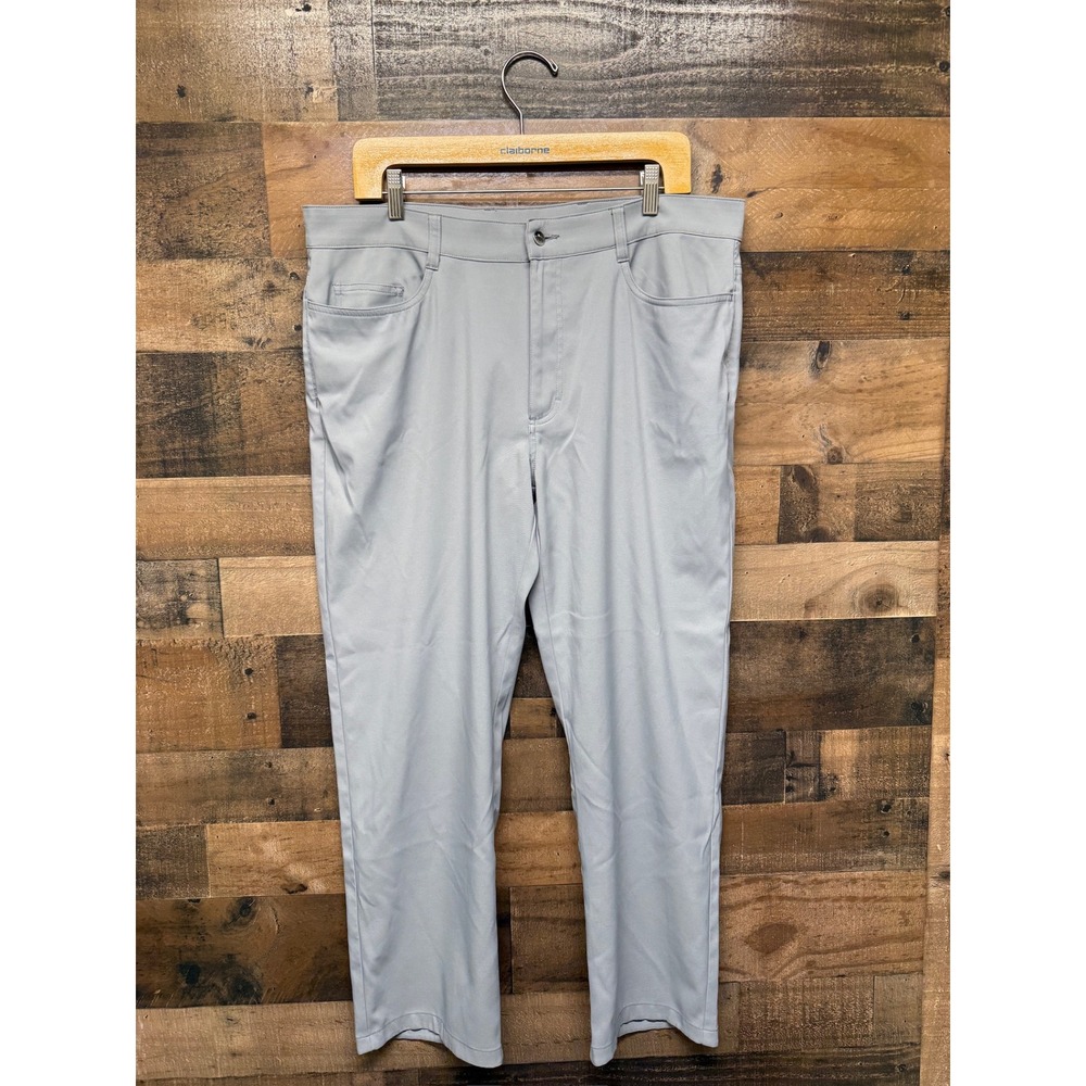 Callaway Mens Golf Pants Sz 36x32 Gray Optimum Performance Stretch Flat Front